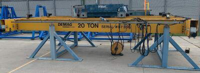 20 Ton DEMAG Overhead Crane, 20' Span, 20' Lift, Remote Control, 2007