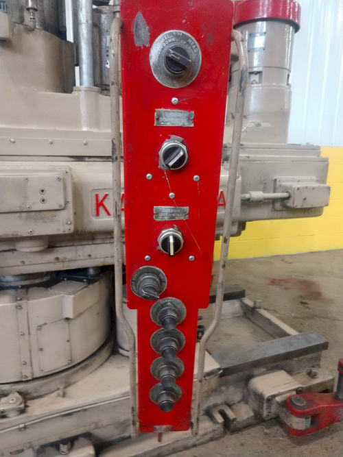 5' x 14 KAUKAUNA Drilling & Tapping Machine, 12 Spdl, Universal Head, 7.5 HP