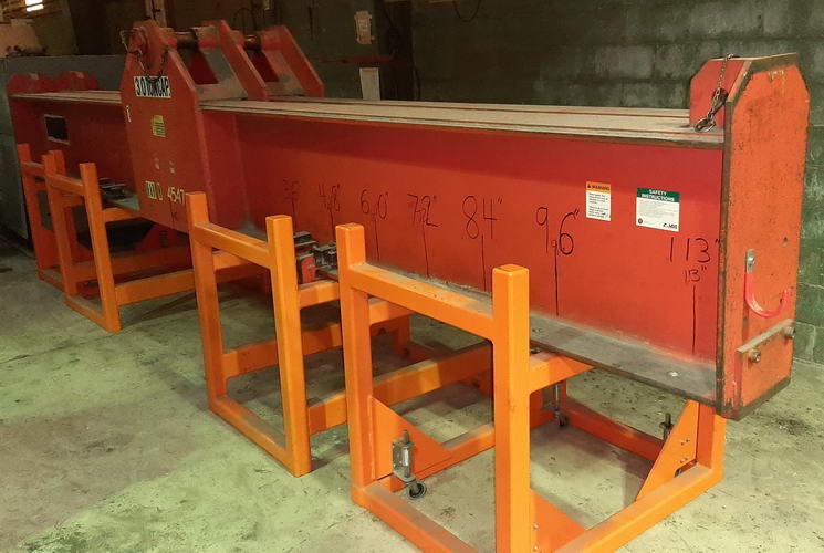 30 Ton BUSHMAN Spreader BEAM, (2) Adjustable Pos. Pinned Hooks, 52 - 19' Spread