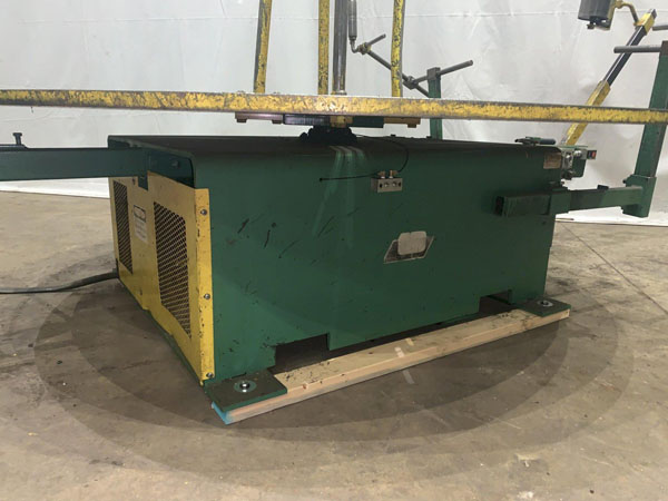 7000 Lb. ACCRA MODEL D-60F PALLET TYPE HORIZONTAL MOTORIZED UNCOILER, 1996,