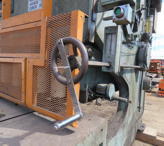 1 x 8' STEELWELD Power Squaring Shear, 25 Throat, Adjustable Blade Clearance