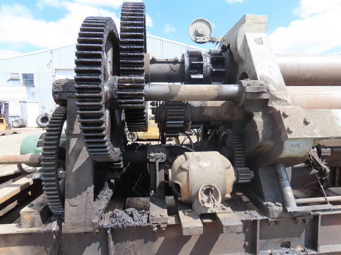 12' x 1-1/8 BERTSCH Initial Plate Bending Roll, 18-1/2 Roll, Drop End, 50 HP