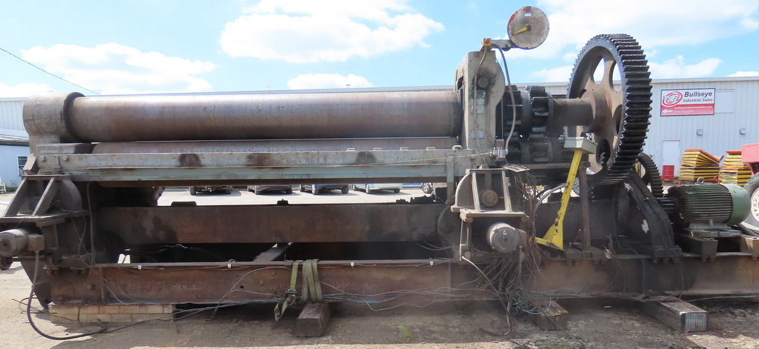 12' x 1-1/8 BERTSCH Initial Plate Bending Roll, 18-1/2 Roll, Drop End, 50 HP