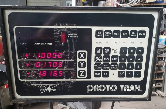 837 MICROCUT Mill, 10 x 48 Table, Proto Trak Control, 3 HP