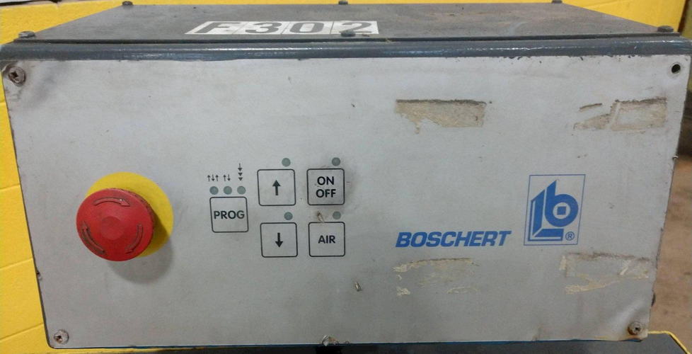 1/4 x 8-7/8 x 8-7/8 BOSCHERT Notcher, 90 Deg Cut, 35 W x 25 Table, 6.5 HP