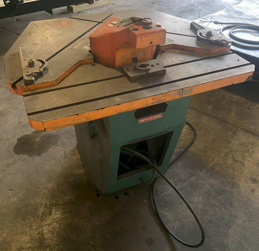 3/16 x 9 x 9 COMACA Punch & Corner Notcher, 2 Miter Gauges