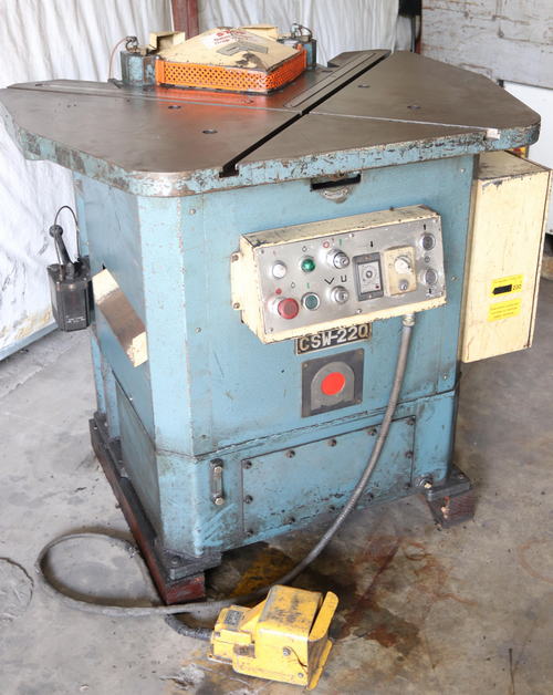 1/8 x 8-5/8 x 8-5/8 AMADA Dual Head Notcher & Coper, 10 Ton, 3 HP