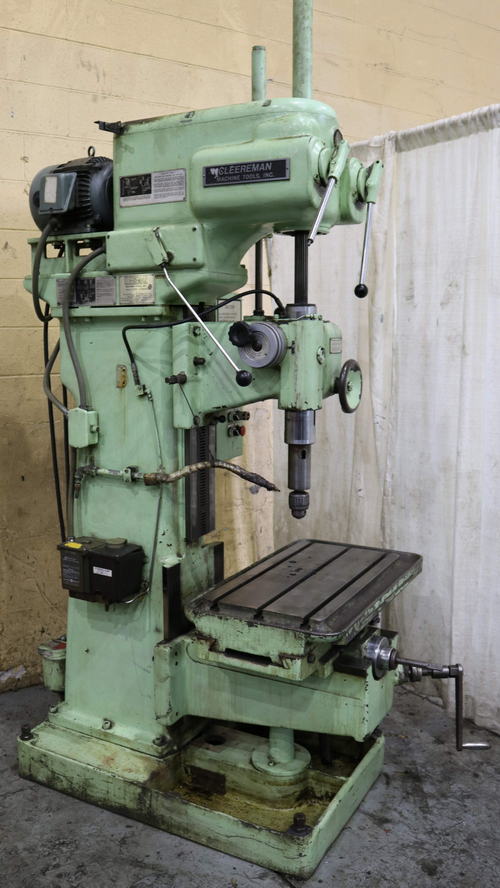 30 CLEEREMAN Single Spindle Layout Drill, 30 x 16 Work Table, 7-1/2 HP