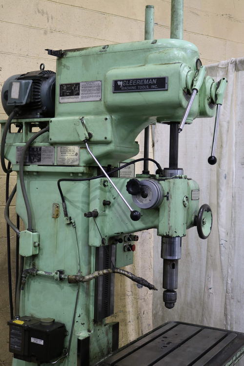 30 CLEEREMAN Single Spindle Layout Drill, 30 x 16 Work Table, 7-1/2 HP