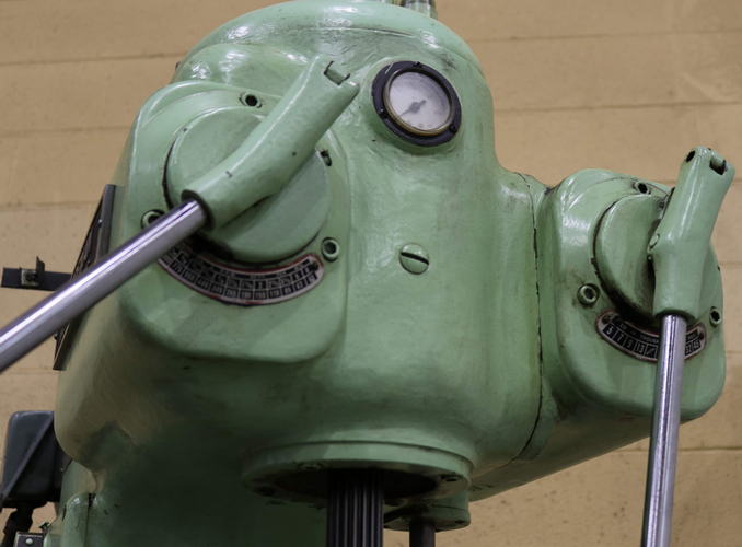 30 CLEEREMAN Single Spindle Layout Drill, 30 x 16 Work Table, 7-1/2 HP