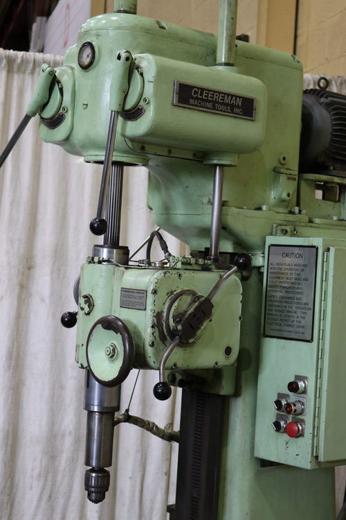 30 CLEEREMAN Single Spindle Layout Drill, 30 x 16 Work Table, 7-1/2 HP