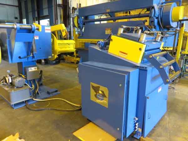 6000 Lb COE MODEL CIR-DE-6024 D.E. UNCOILER W/COE MODEL CPPS-225-24 STRAIGHTENER