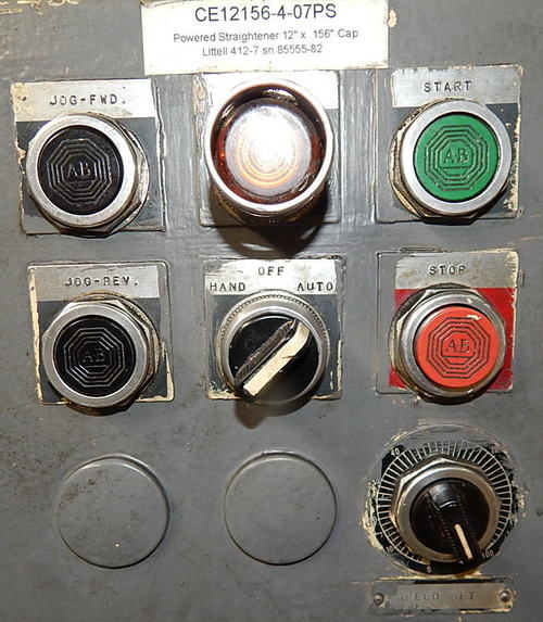 .156 x 12 LITTELL 3 Over 4 Straightener, Entry Pinch, Control Arm, 3 HP