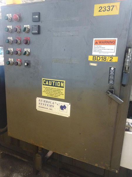 23.5 Dia HURRICANE 2-Stage Rotary Drum Parts Washer, Heated Wash/Blow-Off