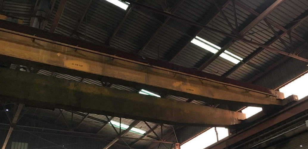 10 Ton ABELL HOWE Bridge Crane, 65'2-1/2 Span, 28'2 Lift, Pendant Control