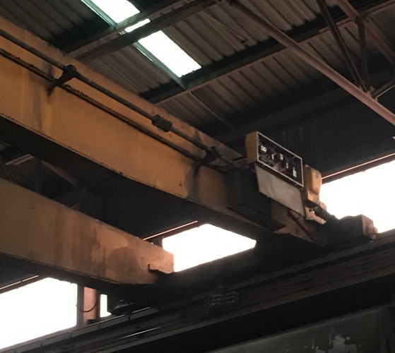 10 Ton ABELL HOWE Bridge Crane, 65'2-1/2 Span, 28'2 Lift, Pendant Control