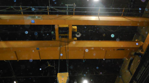 20 Ton KONE OVERHEAD BRIDGE CRANE, Span 55' 1997,