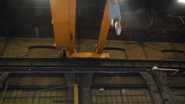 20 Ton KONE OVERHEAD BRIDGE CRANE, Span 55' 1997,