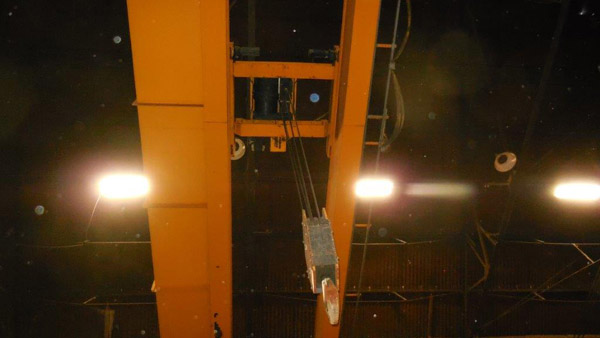 20 Ton KONE OVERHEAD BRIDGE CRANE, Span 55' 1997,