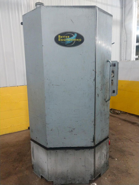 50 Dia x 60 H BETTER ENGINEERING Rotary Table Parts Washer, 1,500 Lbs, 7.5 HP
