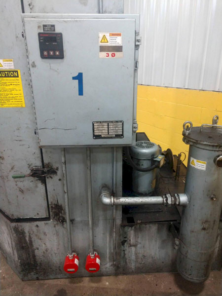 50 Dia x 60 H BETTER ENGINEERING Rotary Table Parts Washer, 1,500 Lbs, 7.5 HP