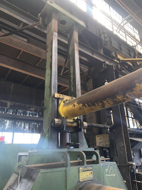 12' x 1-1/2 HAUSLER Plate Bending Roll, 4-Roll, Air Drop End, 150 HP