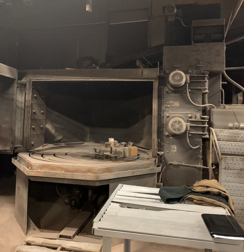 Table, WHEELABRATOR Blaster, 84 Diameter, Integral Dust Collector, 10 HP