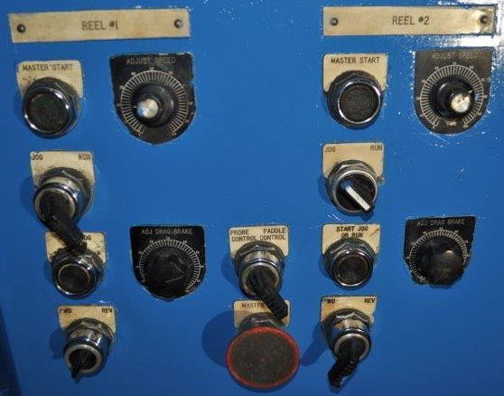 5,000 Lb DALLAS Motorized Double End Uncoiler, 16 to 20 ID, 60 OD, 18 Width