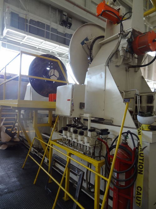 80,000 Lb SESCO Dbl Expanding Mandrel Uncoiler, 20 to 24 ID, 72 OD, 78 Width