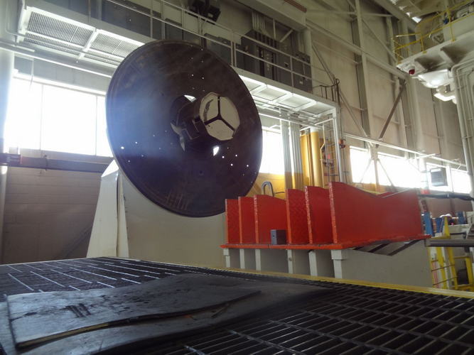 80,000 Lb SESCO Dbl Expanding Mandrel Uncoiler, 20 to 24 ID, 72 OD, 78 Width