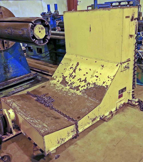 20,000 Lb PROGRESSIVE Coil Car, 60 Wide, 72 OD, 9 Floor to V, 28 Lift