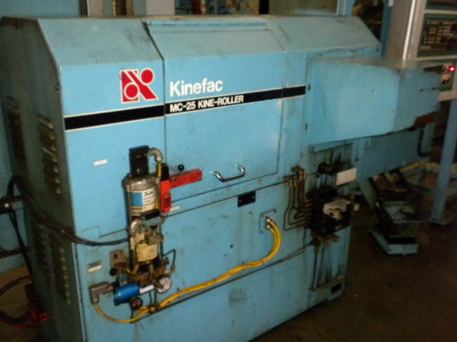 2 1/2 KINEFAC MC-25-F 2-Die Thread Roller, In/Thru Feed, Rotary Die Match