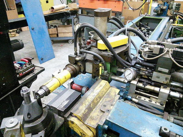 .708 SCHWARZE-WIRTZ Tube Bender, 6'7 Over Mandrel, (12) Mandrels, 10 HP