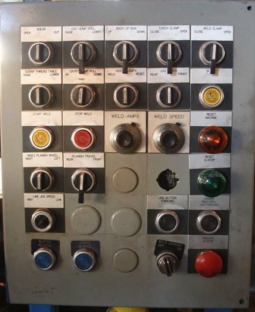 72 x .120 GUILD Shear End Welder, Miller Syncrowave 350 Welder