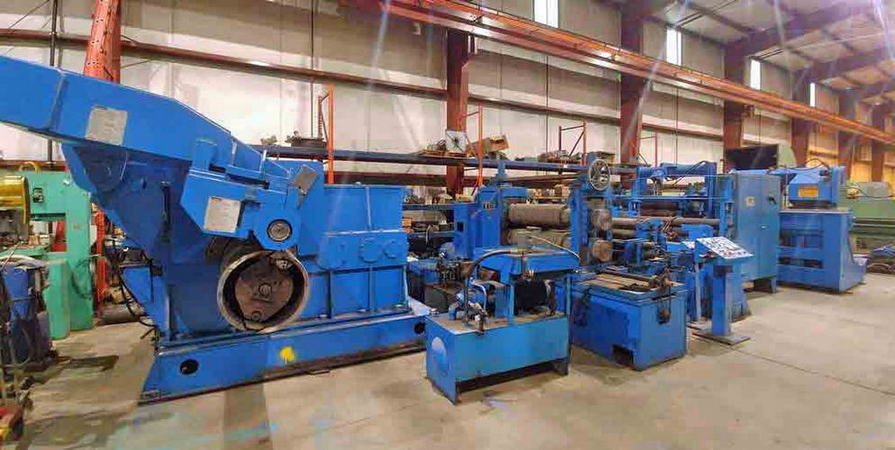 48 x 7.5 x 50,000 Lb TERMINAL EQUIPMENT Slitting Line, Right-to-Left