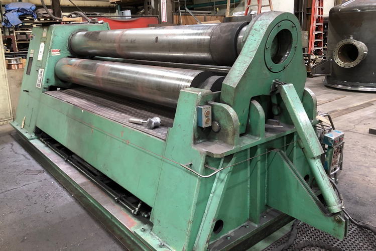 10' x 1 ROUNDO Dbl Pinch Hyd Plate Bending Roll, Hyd Drop End, 36 HP