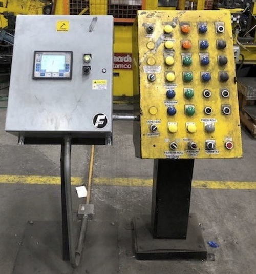 56 x 9 x 50,000 Lb STAMCO Loop Slitting Line, Left-to-Right