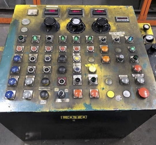 56 x 9 x 50,000 Lb STAMCO Loop Slitting Line, Left-to-Right