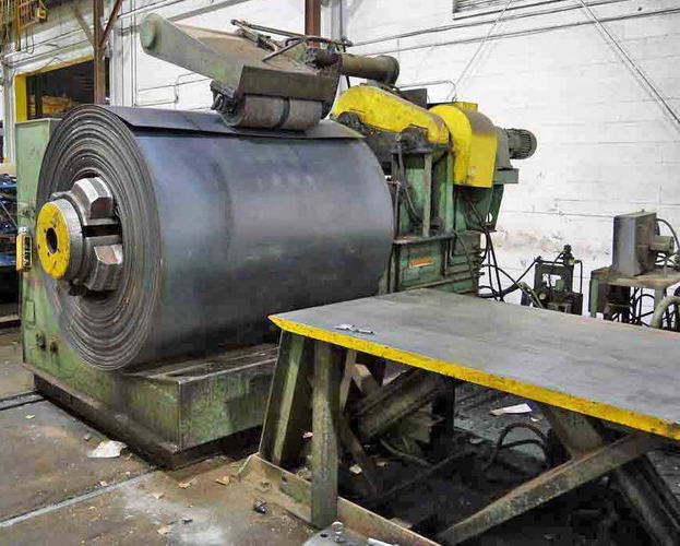 72 x .250 x 50,000 Lb HERR VOSS Cut-to-Length Line, Drop Stacker