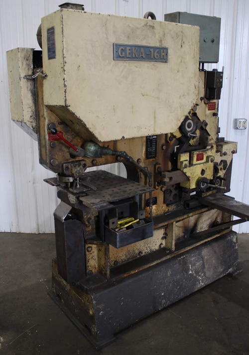 6 x 6 x 1/2 GEKA Ironworker, 90 Ton, 1-1/4 Thru 3/4 , 10 HP