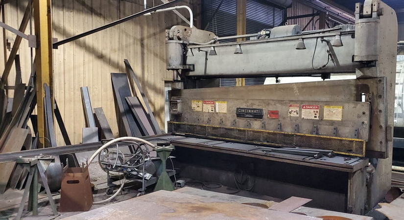 5/8 x 12' CINCINNATI Hyd Power Squaring Shear, FOPBG, Squaring Arm, 40 HP