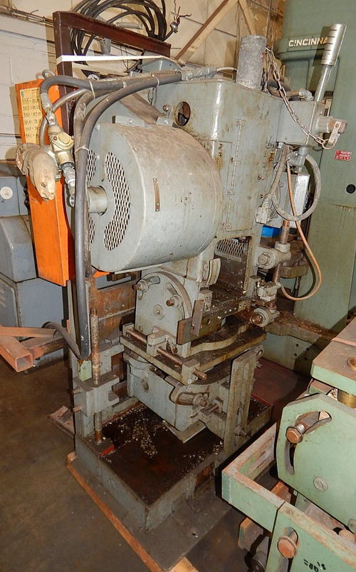 18 Ton TISHKEN Tilt-Type Cut-Off, 4 Width, 2 Stroke, 5-Axis Base, 5 HP