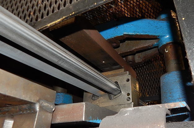 12 Ton TISHKEN (2) Post Cut-Off Press, 2-1/2 Str, 10 to 12 SH, 3-Way Adj Base