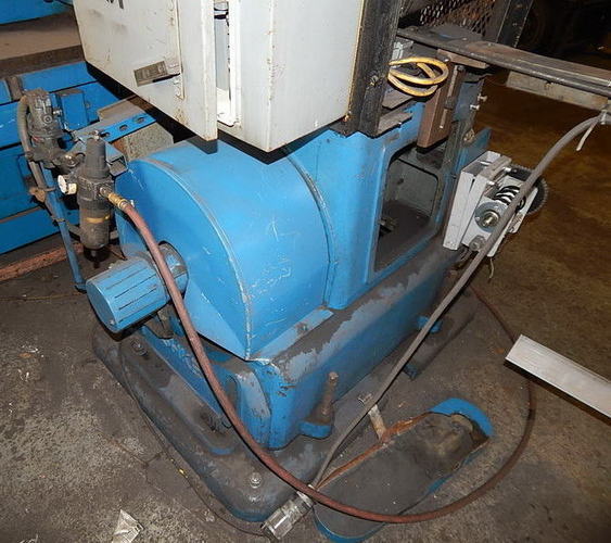 12 Ton TISHKEN (2) Post Cut-Off Press, 2-1/2 Str, 10 to 12 SH, 3-Way Adj Base