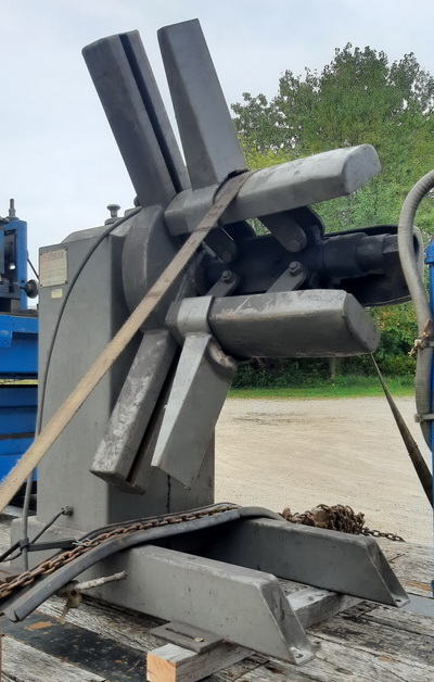 1,000 Lb AMERICAN STEEL LINE Motorized Uncoiler, 13 to 20 ID, 48 OD, 18 W