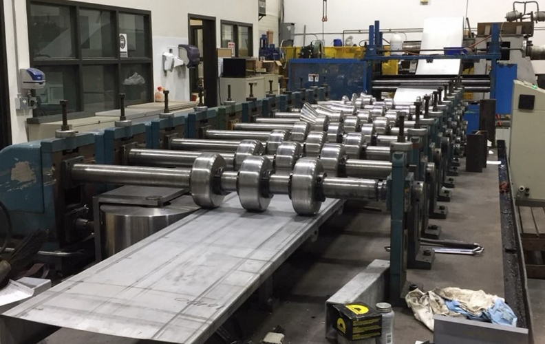 11-Stand YODER Roll Forming Line, 3 Spdl, 48 RS, 17-3/4 H, 8 V, 40 HP