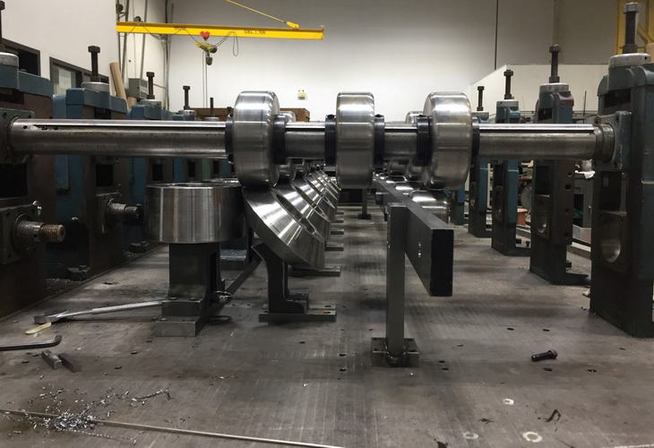 11-Stand YODER Roll Forming Line, 3 Spdl, 48 RS, 17-3/4 H, 8 V, 40 HP