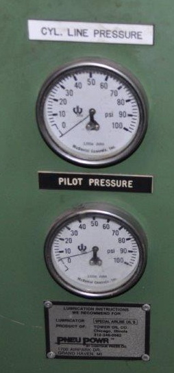 12 Ton PNEU POWER Cut-Off, 0 to 3 Str, 12 Adj, 0 to 12 SH, 26 x 14.5 Bed