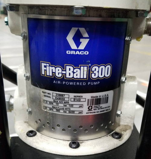 GP Reeves Inc LUB LOGIC GSP50-35LBA11 with Graco Fire-Ball 300 Pump, 2014