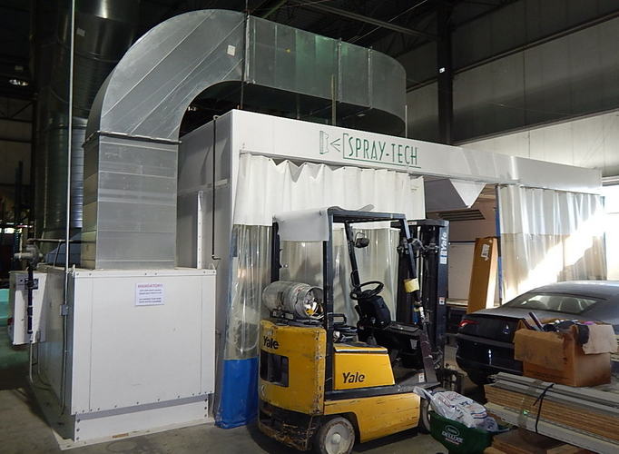 24'6 W x 24'8 L x 10'6 High SPRAY-TECH Down Draft Prep / Spray / Bake Booth